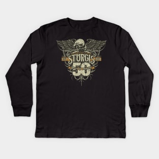 Sturgis 50 Years of Thunder 1990 Kids Long Sleeve T-Shirt